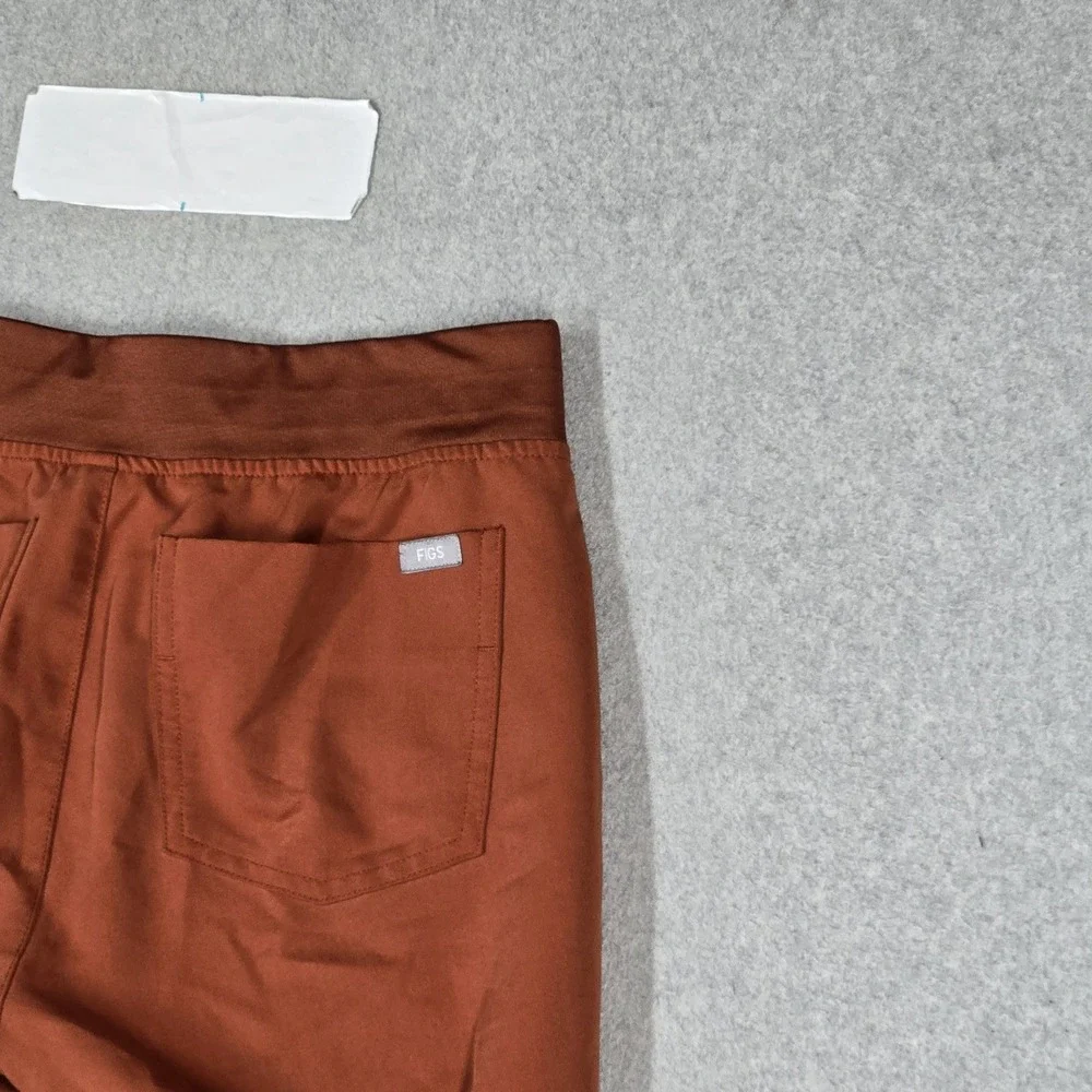 FIGS Women Scrub Pants XS Rust Jogger Zamora Zipper PO#35589 27